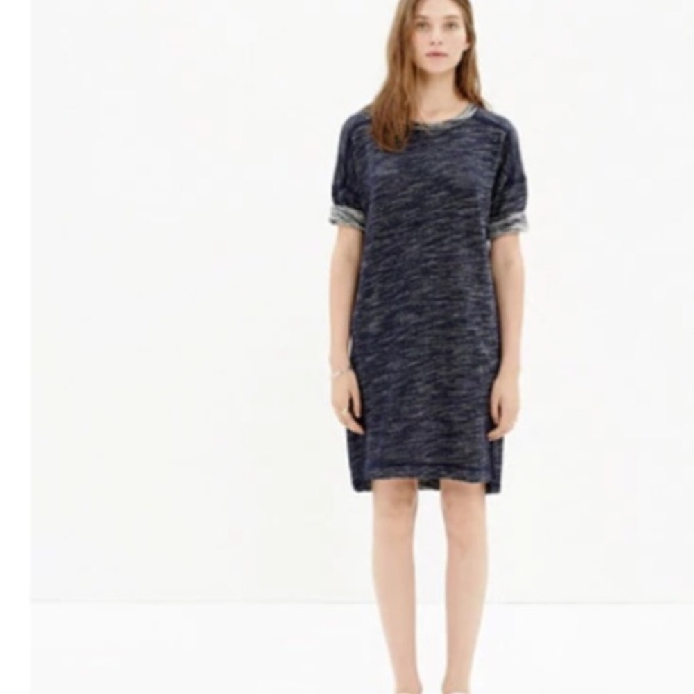 Madewell Textured Short Sleeve Sweatshirt Dress